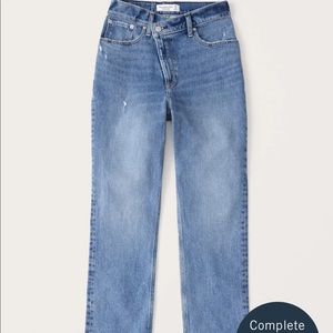 Abercrombie Curve Love High Rise Dad Straight Jeans